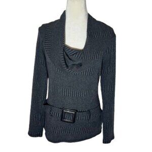 Frank Lyman Design Gray Cowl Neck Sweater - Size 14